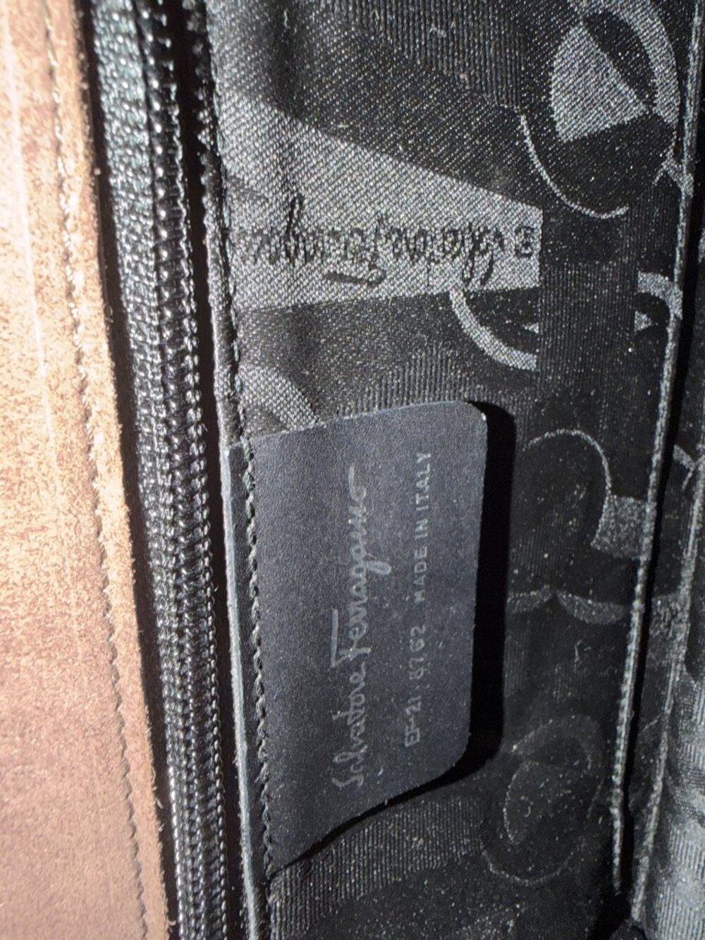 Salvatore Ferragamo Brown Suede Shoulder Bag - Picture 4 of 8